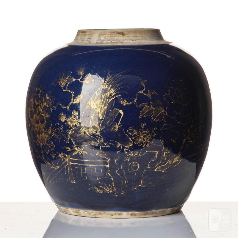 A blue glazed jar, - 图5